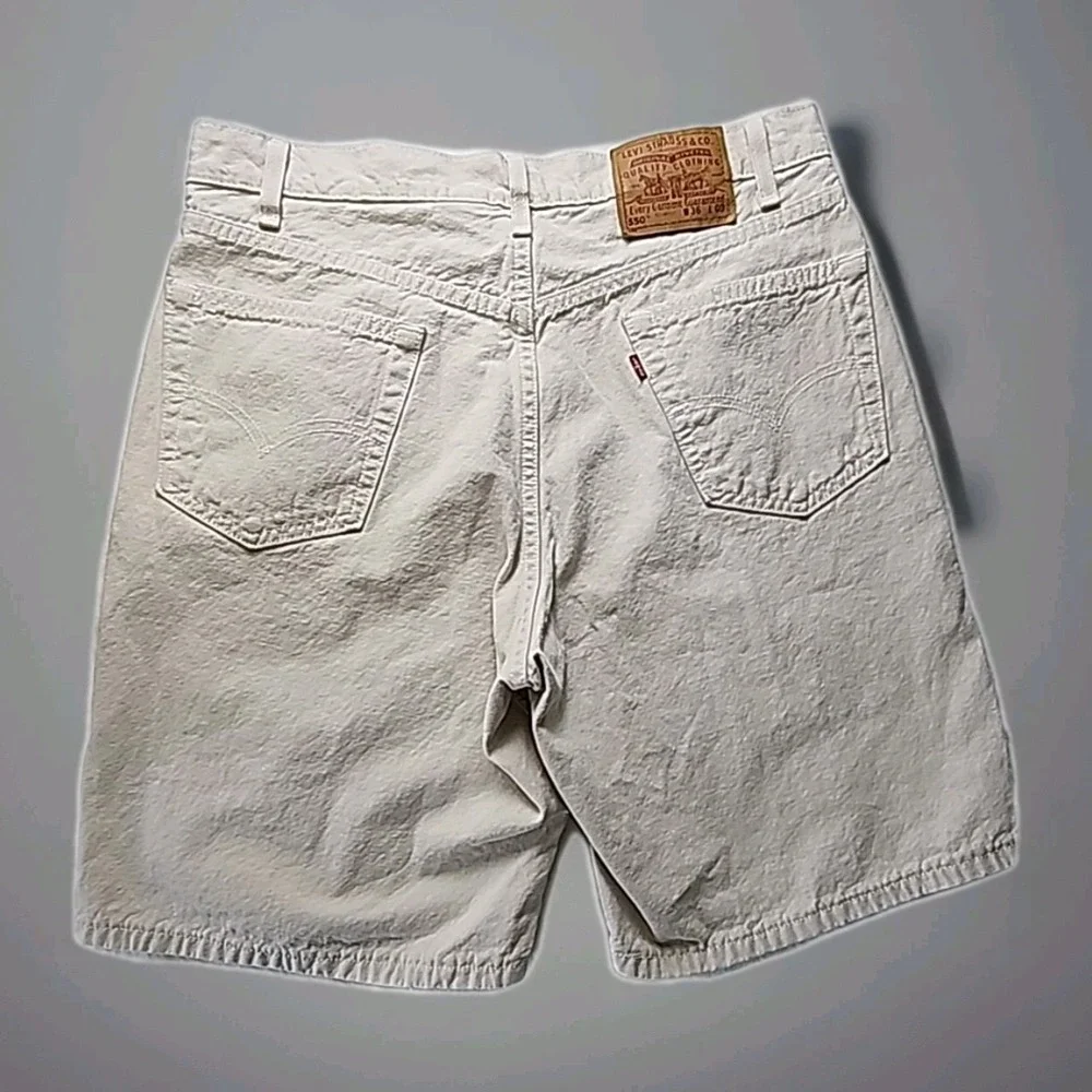 VTG Y2K Levi's Jeans 550 Relaxed Fit Men's 36 Denim Shorts Tan Classic Cool EUC